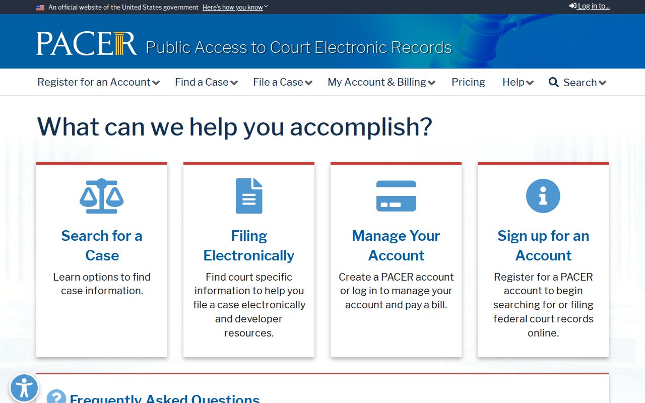 Warren County criminal history PACER federal docket access