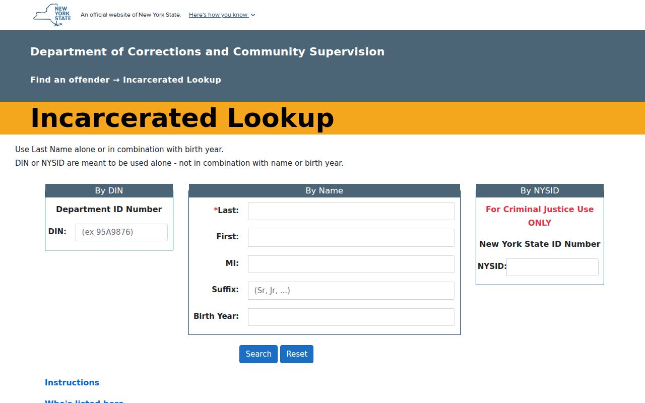 Warren County criminal history DOCCS incarcerated lookup